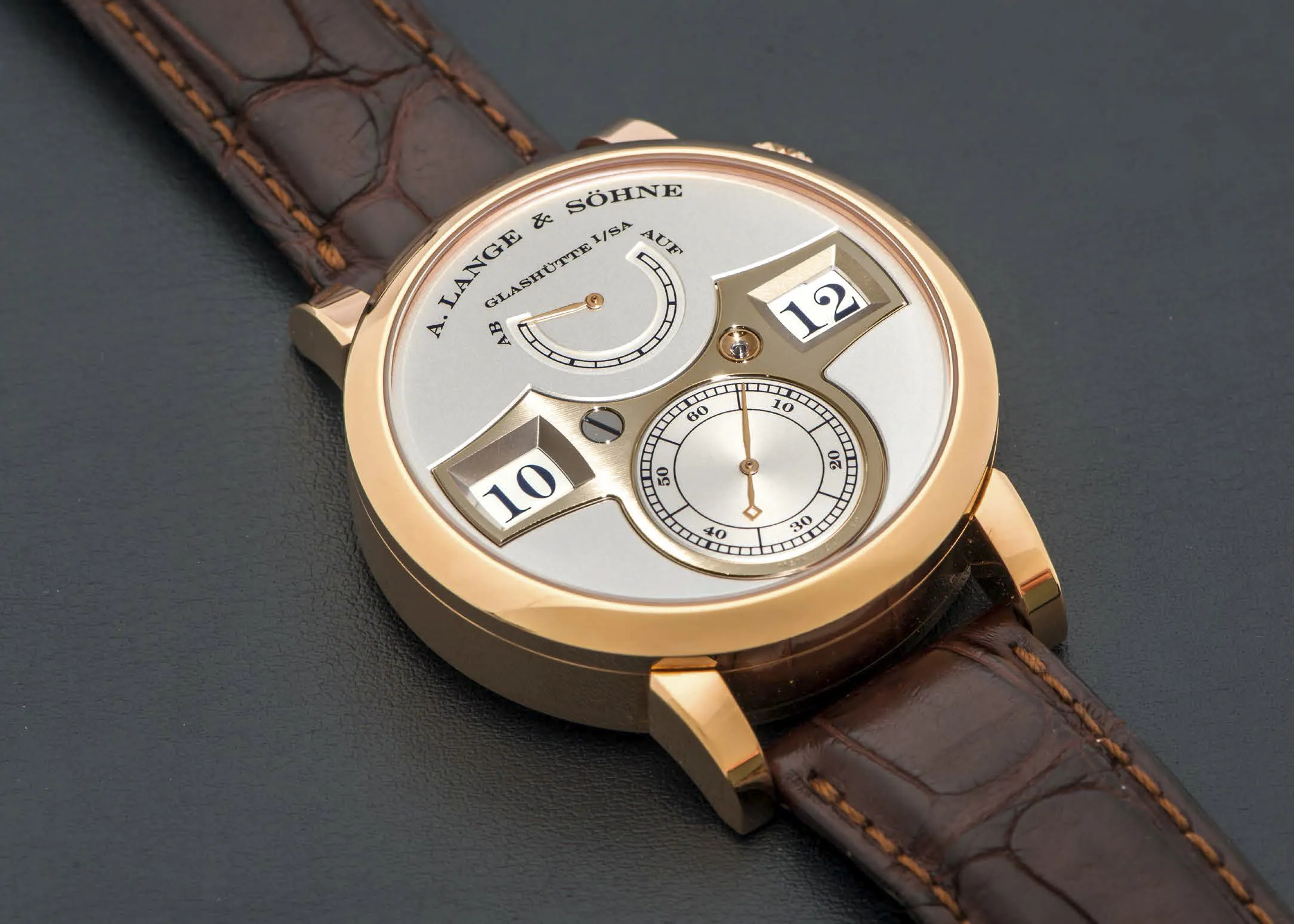 A. Lange & Söhne Zeitwerk 140.032 42mm Rose gold Silver