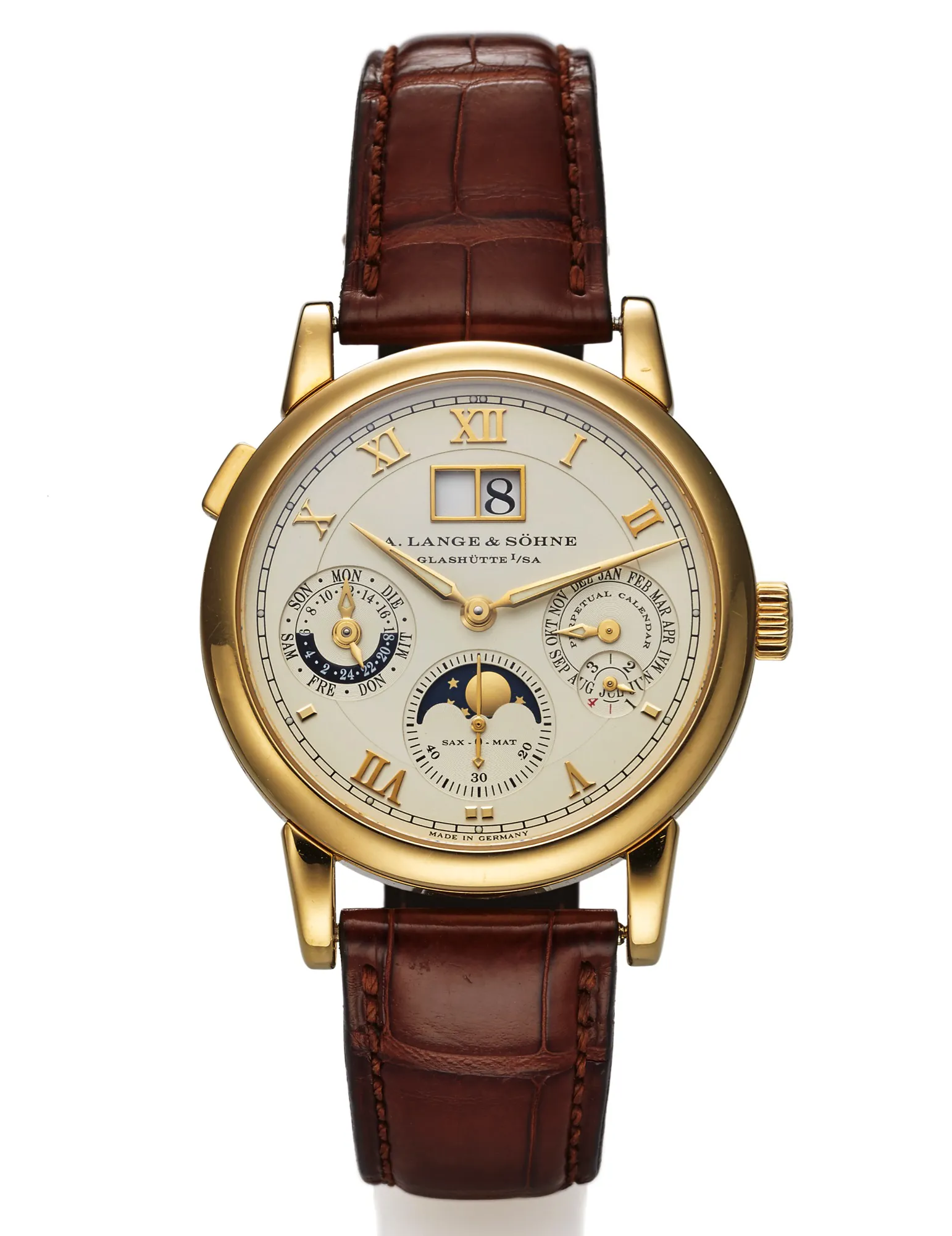 A. Lange & Söhne Langematik Perpetual 310.021 38.5mm Yellow gold Champagne