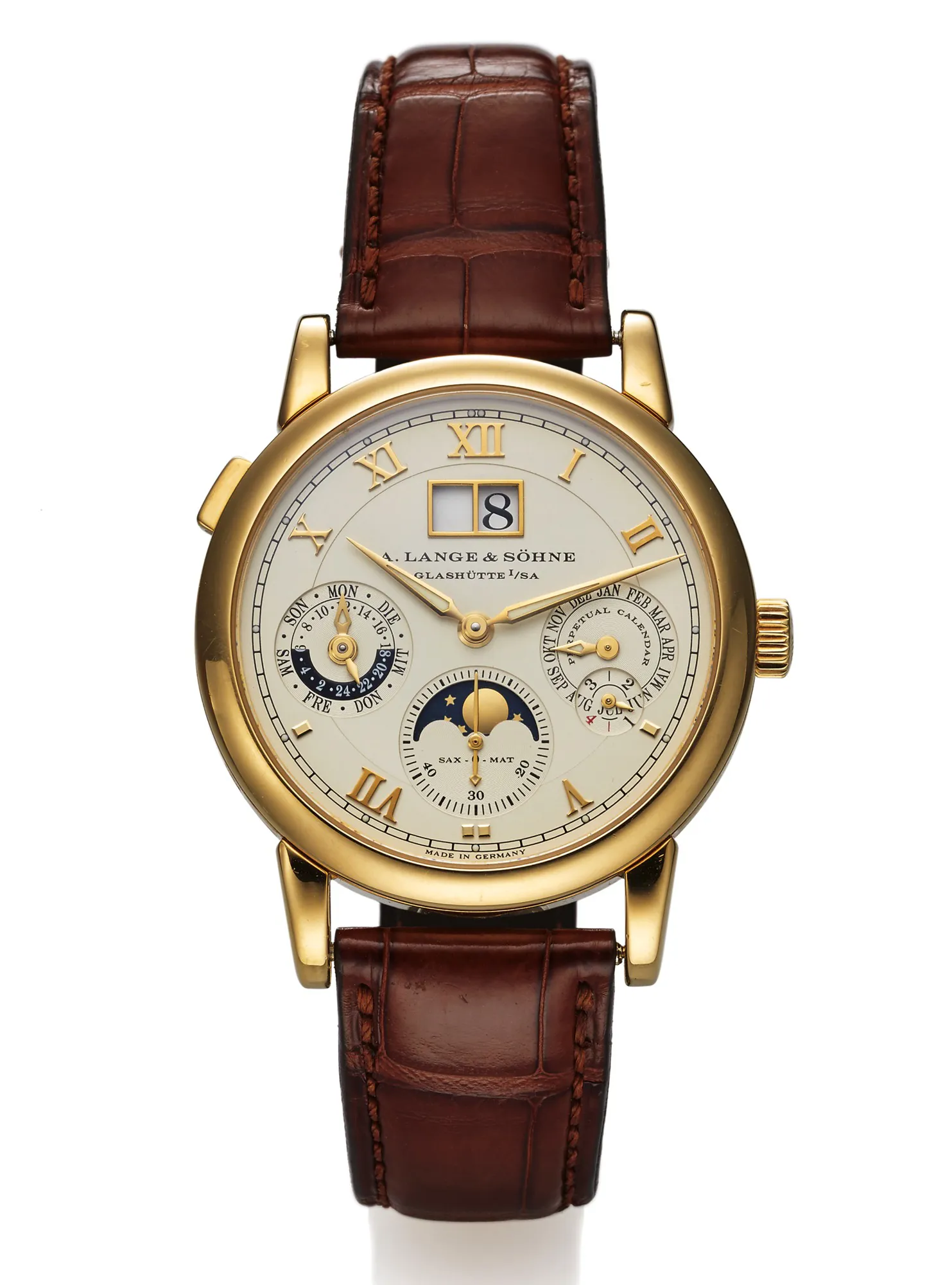 A. Lange & Söhne Langematik Perpetual 310.021 38.5mm Yellow gold Champagne