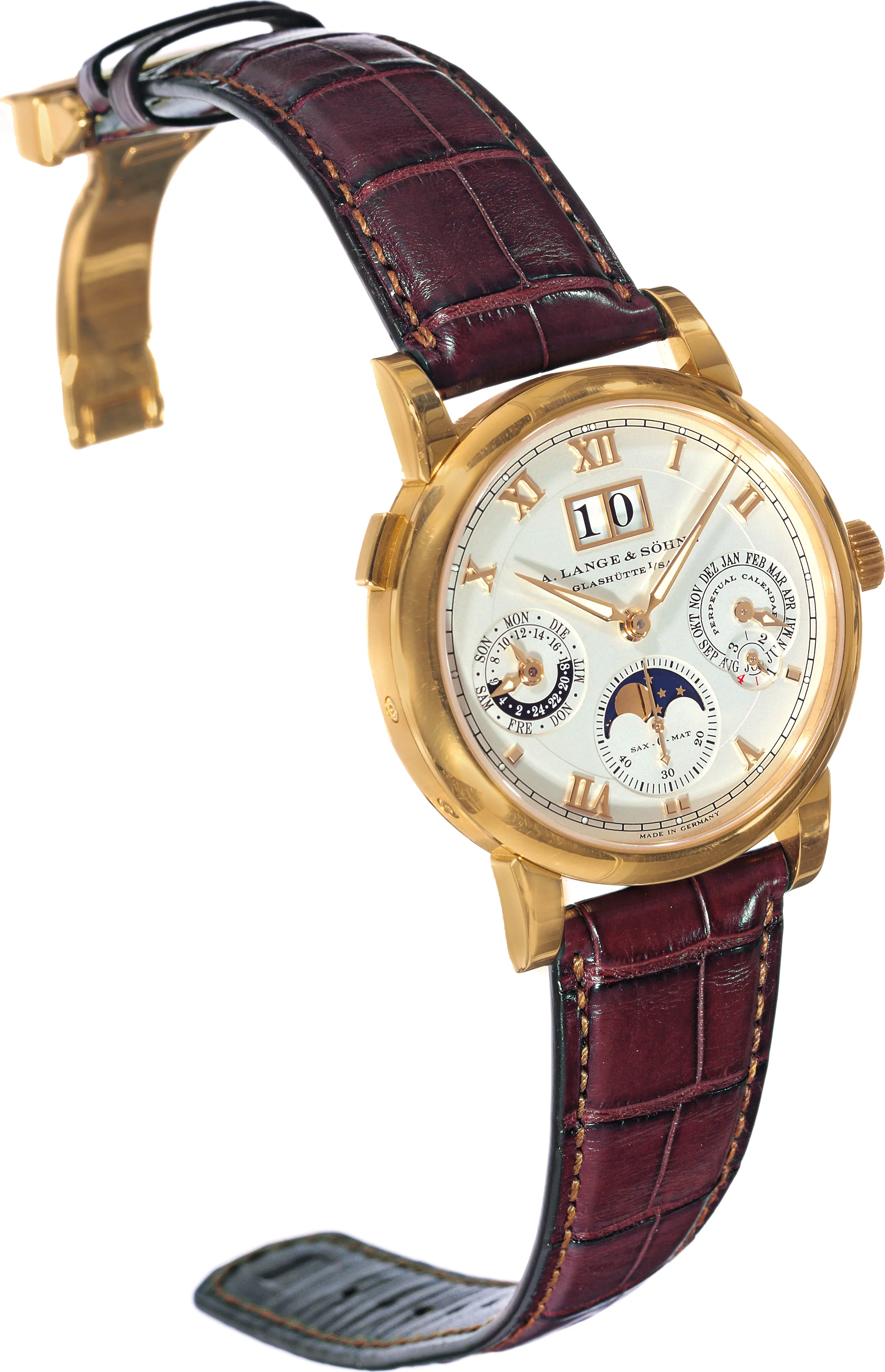 A. Lange & Söhne Langematik Perpetual 310.021 38.5mm Yellow gold Champagne