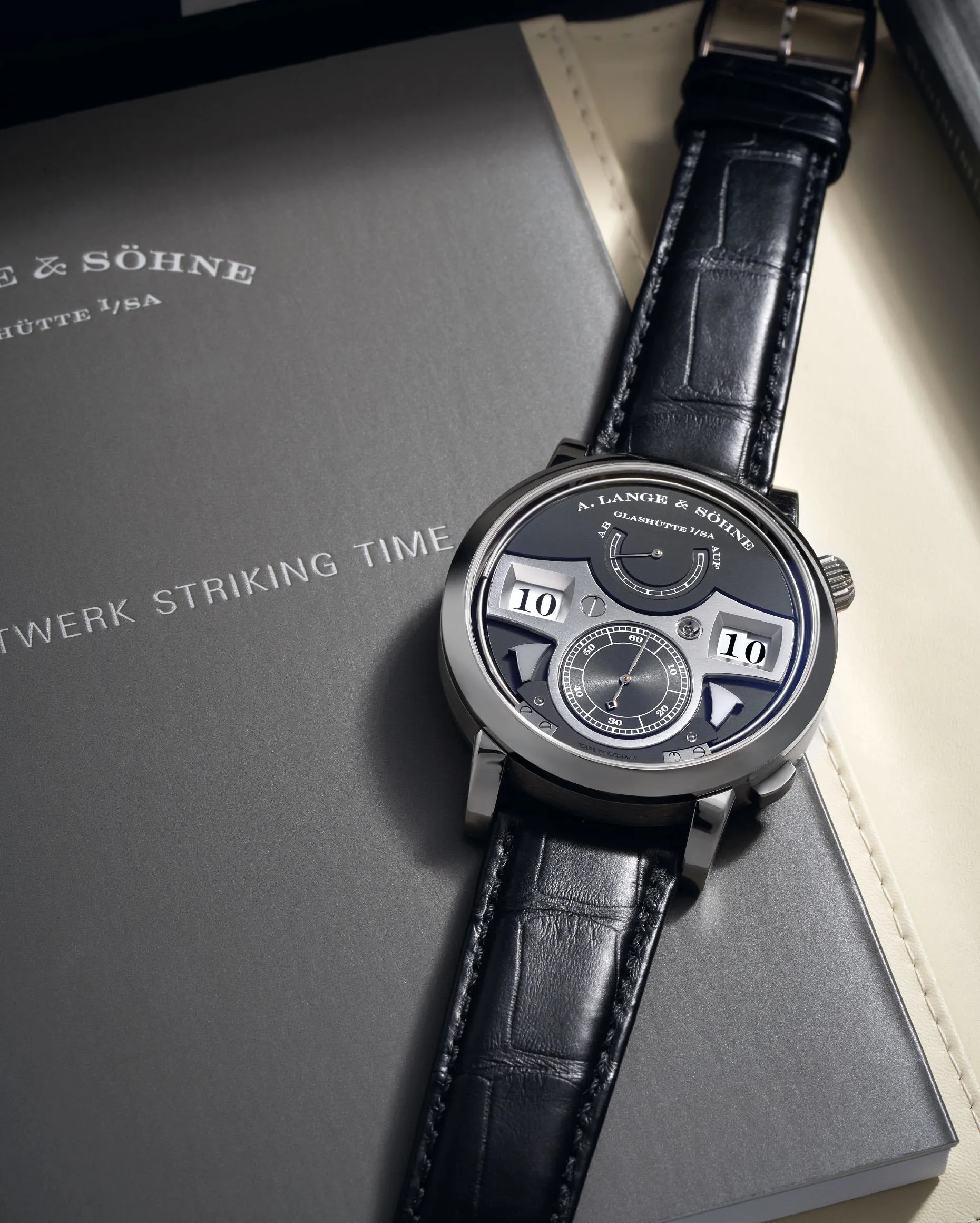 A. Lange & Söhne Zeitwerk 145.029 44mm White gold Black