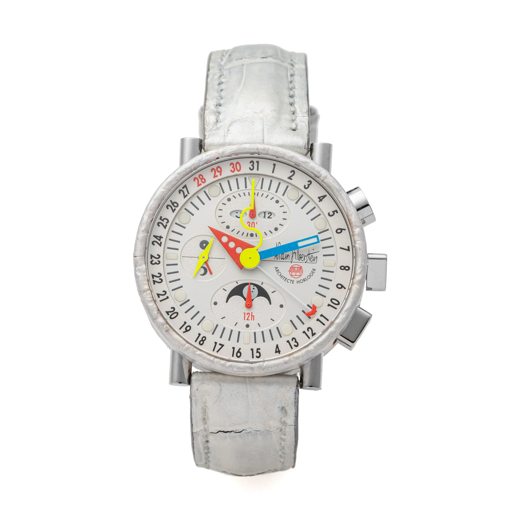 Alain Silberstein Krono Bauhaus 41mm Stainless steel White