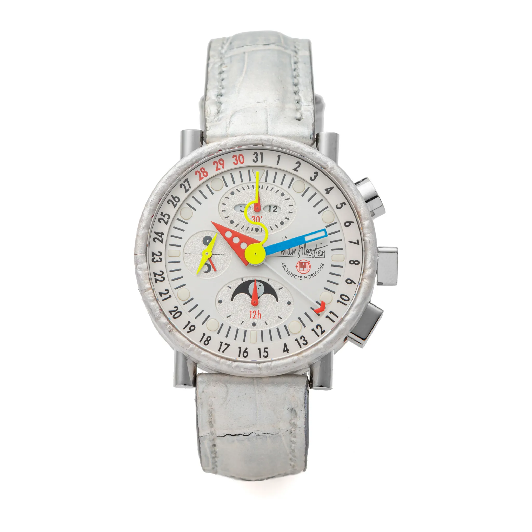 Alain Silberstein Krono Bauhaus 41mm Stainless steel White