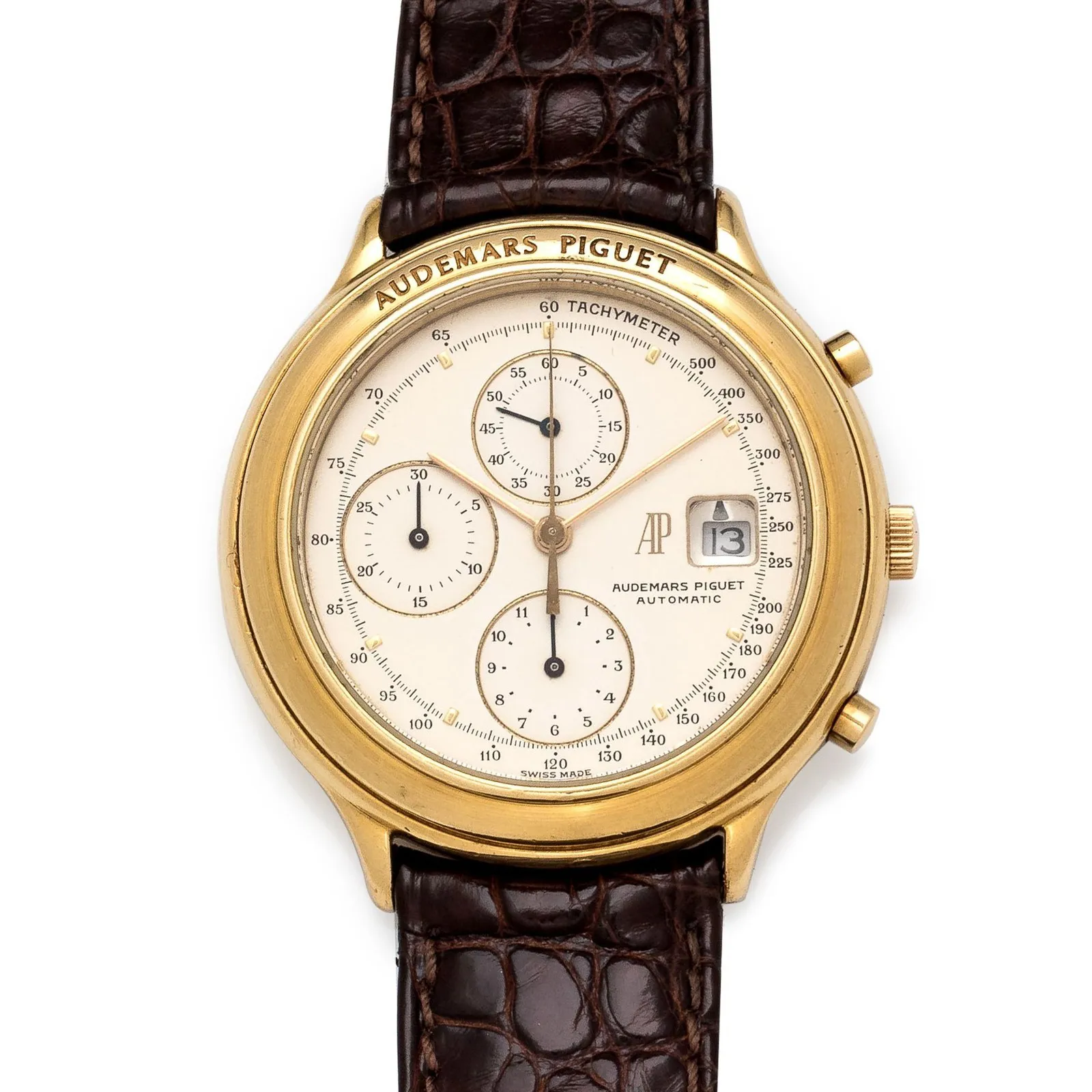 Audemars Piguet Huitième Chronograph 25644 40mm Yellow gold Silver