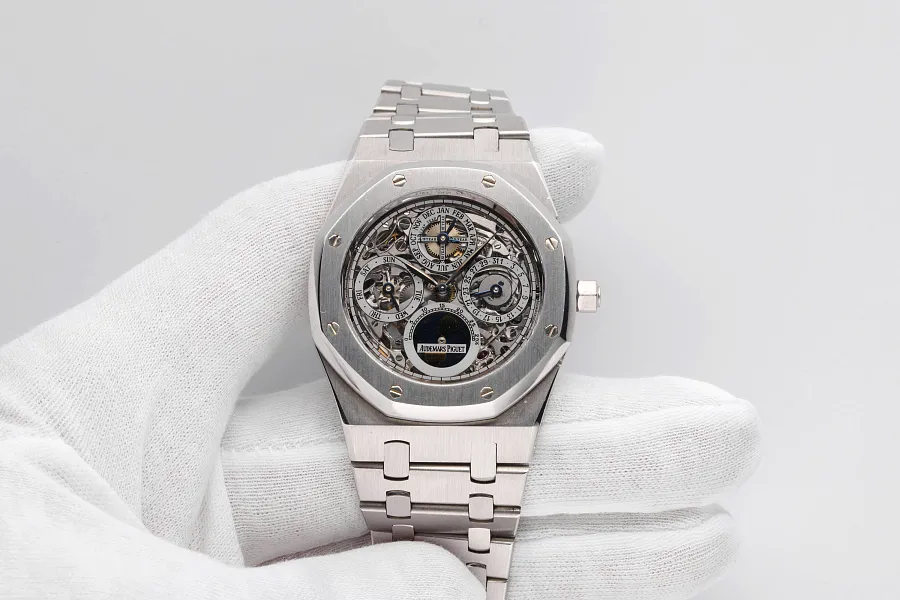 Audemars Piguet Royal Oak Perpetual Calendar 25829 39mm Platinum Skeletonized 5