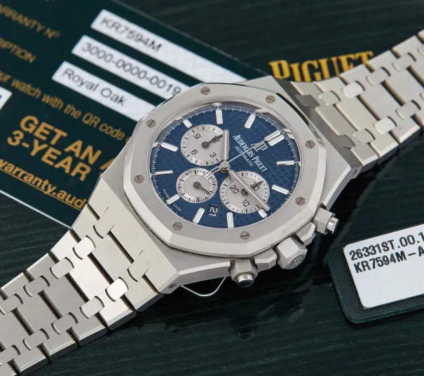 Audemars Piguet Royal Oak Chronograph 26331ST.00.1220ST.01 41mm Stainless steel Blue tapisserie 1