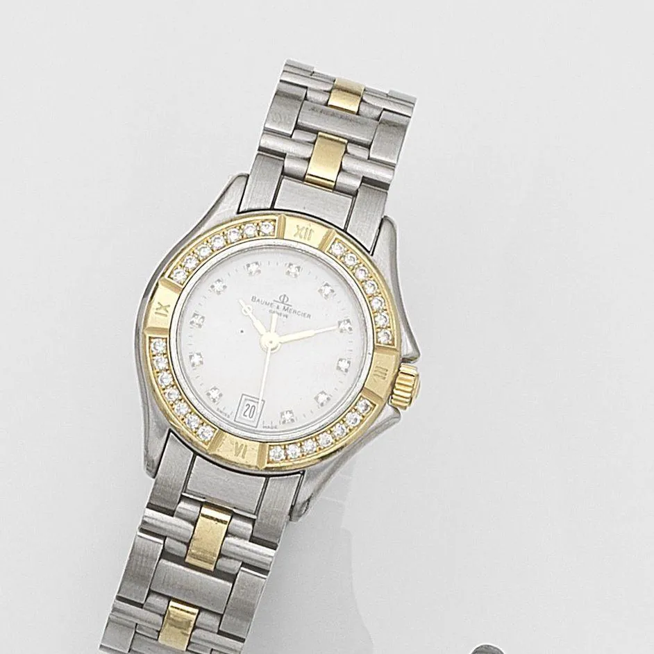 Baume & Mercier Malibu MV0145086 28mm Yellow gold and Stainless steel White