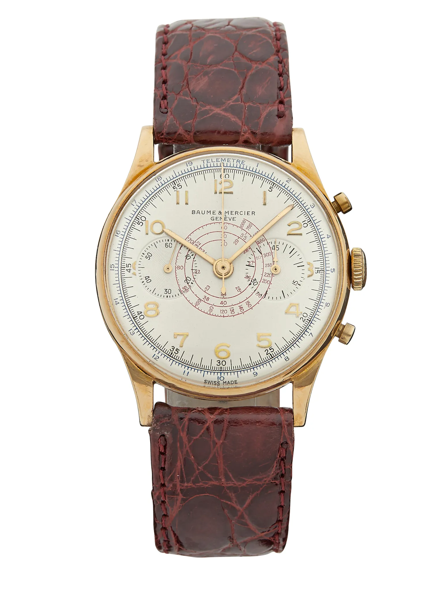 Baume & Mercier Chronograph 38mm Yellow gold White