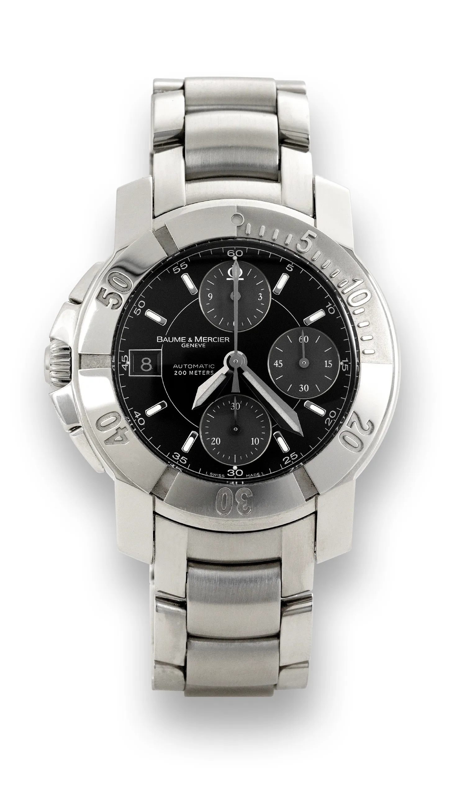 Baume & Mercier 41mm Stainless steel Black