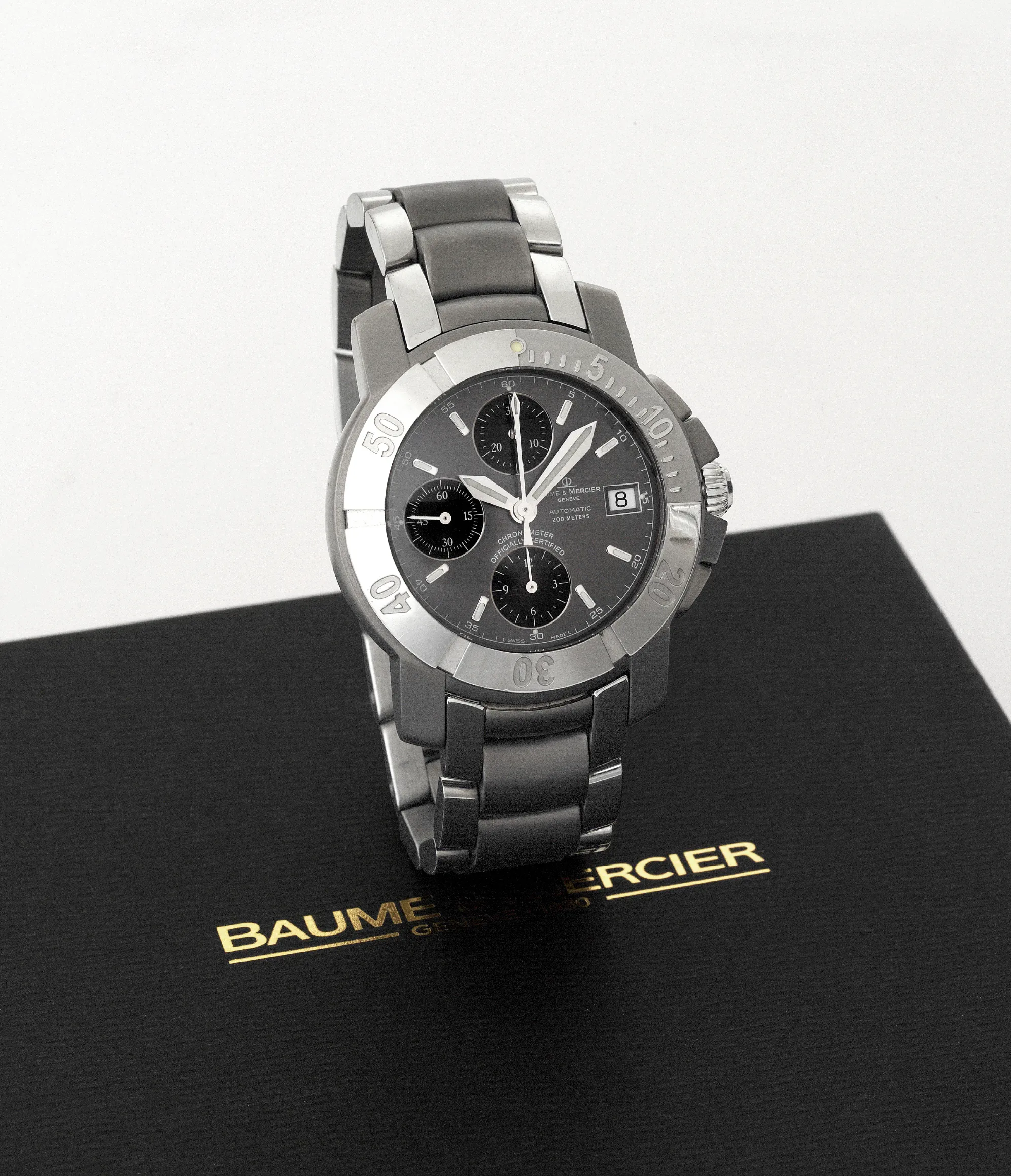 Baume & Mercier 40mm Stainless steel Gray