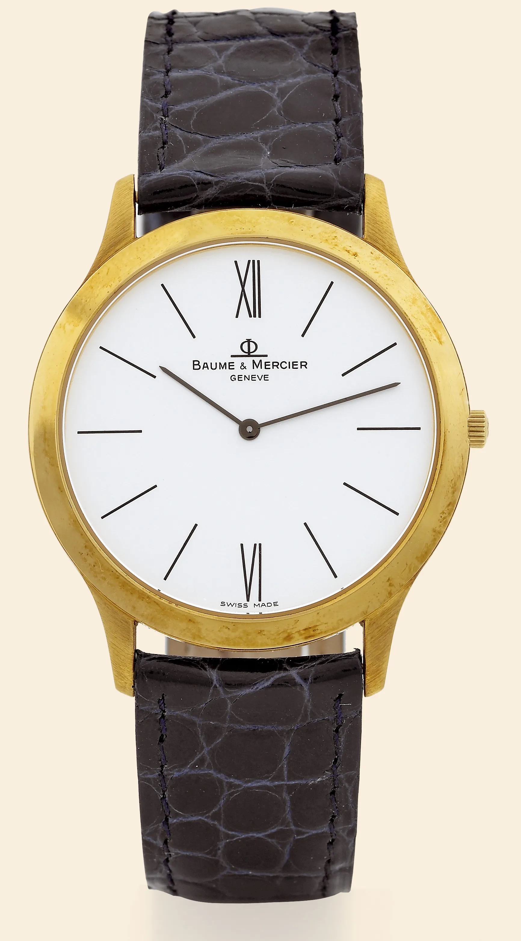 Baume & Mercier 35mm Yellow gold Silver