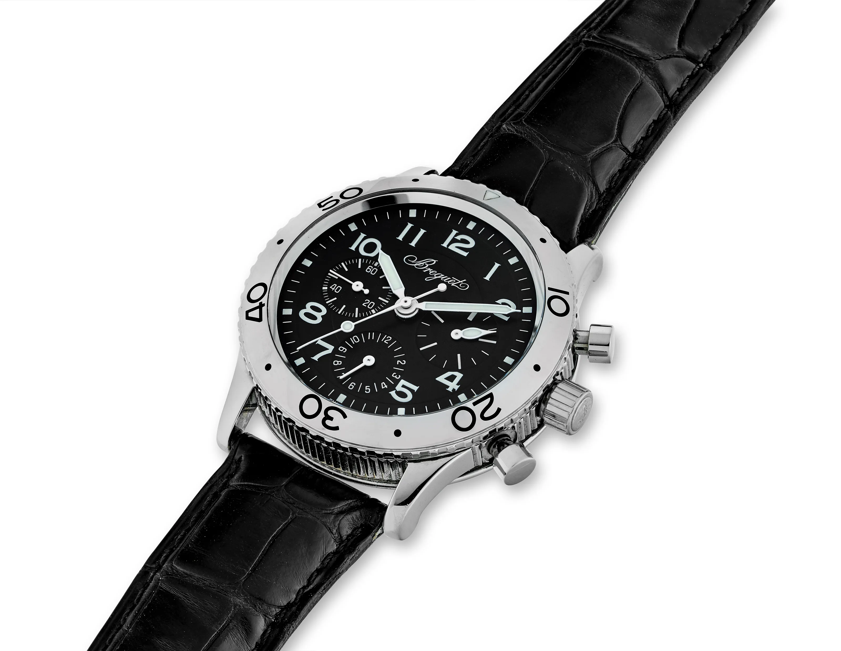 Breguet 3800ST 38.5mm Stainless steel Black 1