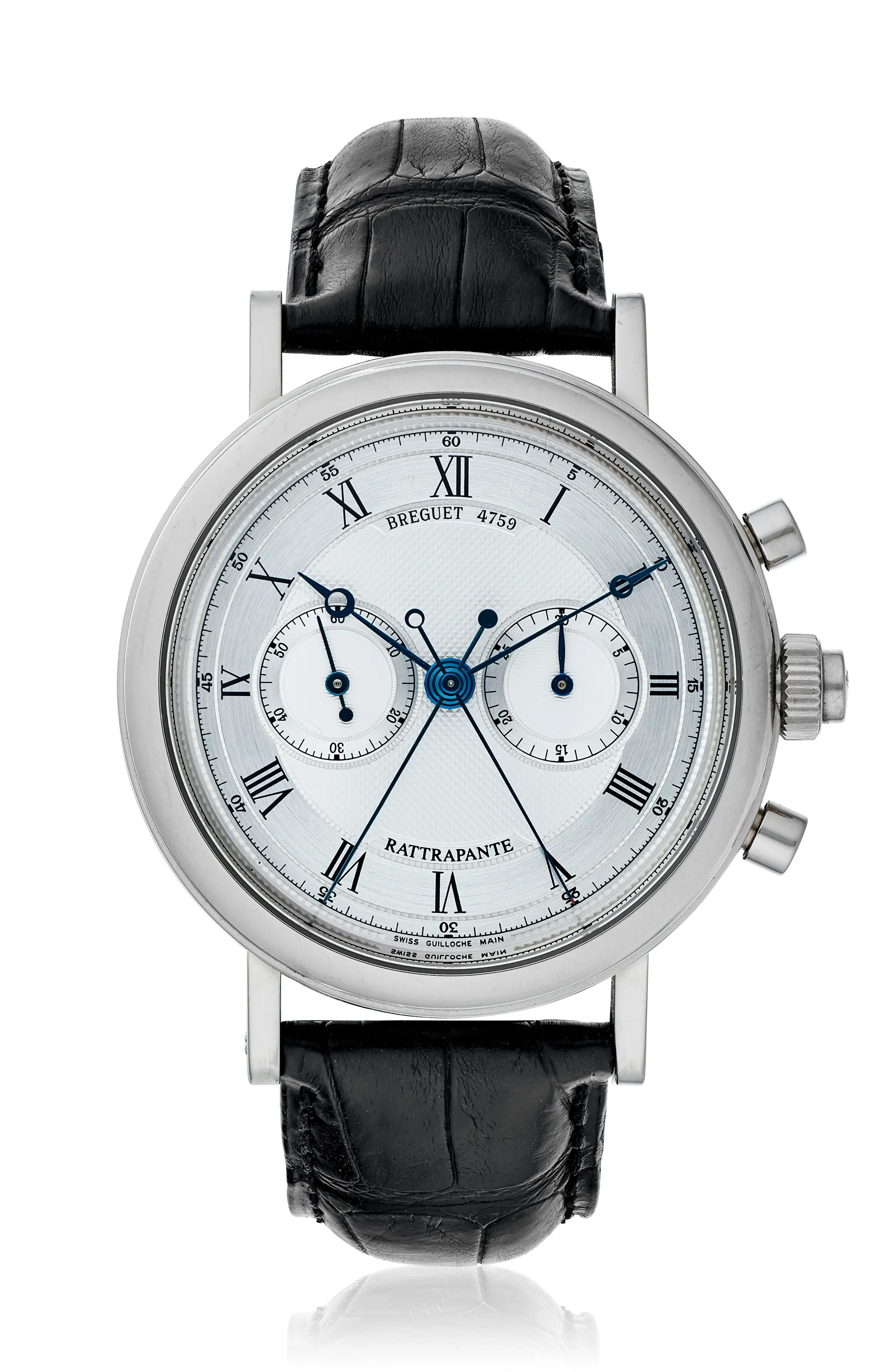 Breguet Rattrapante 5947 39mm White gold and Sapphire Silver