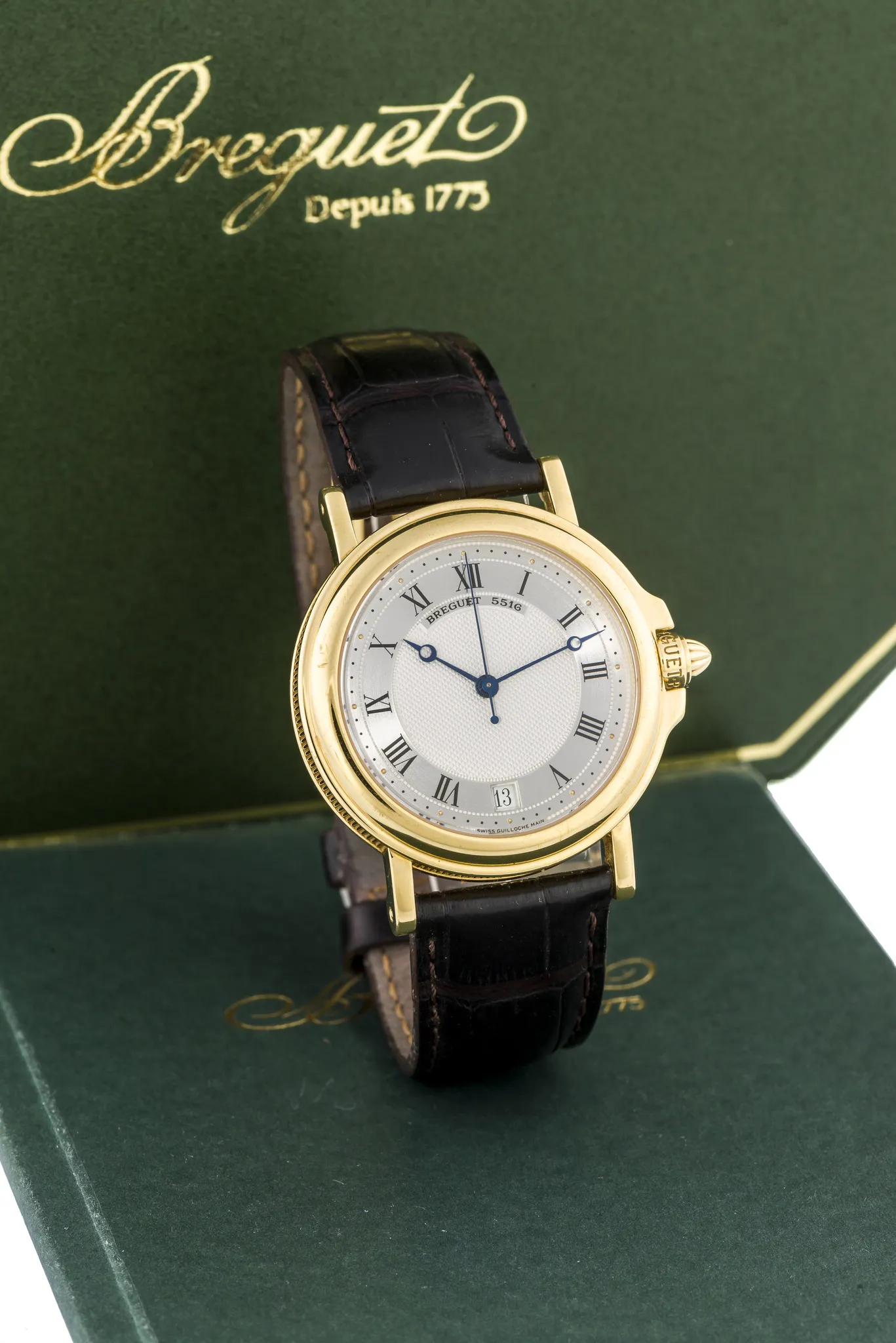 Breguet Marine 3400BA 36mm Yellow gold Silver