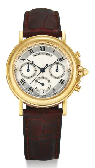 Breguet Marine 3460 36mm Yellow gold Silver