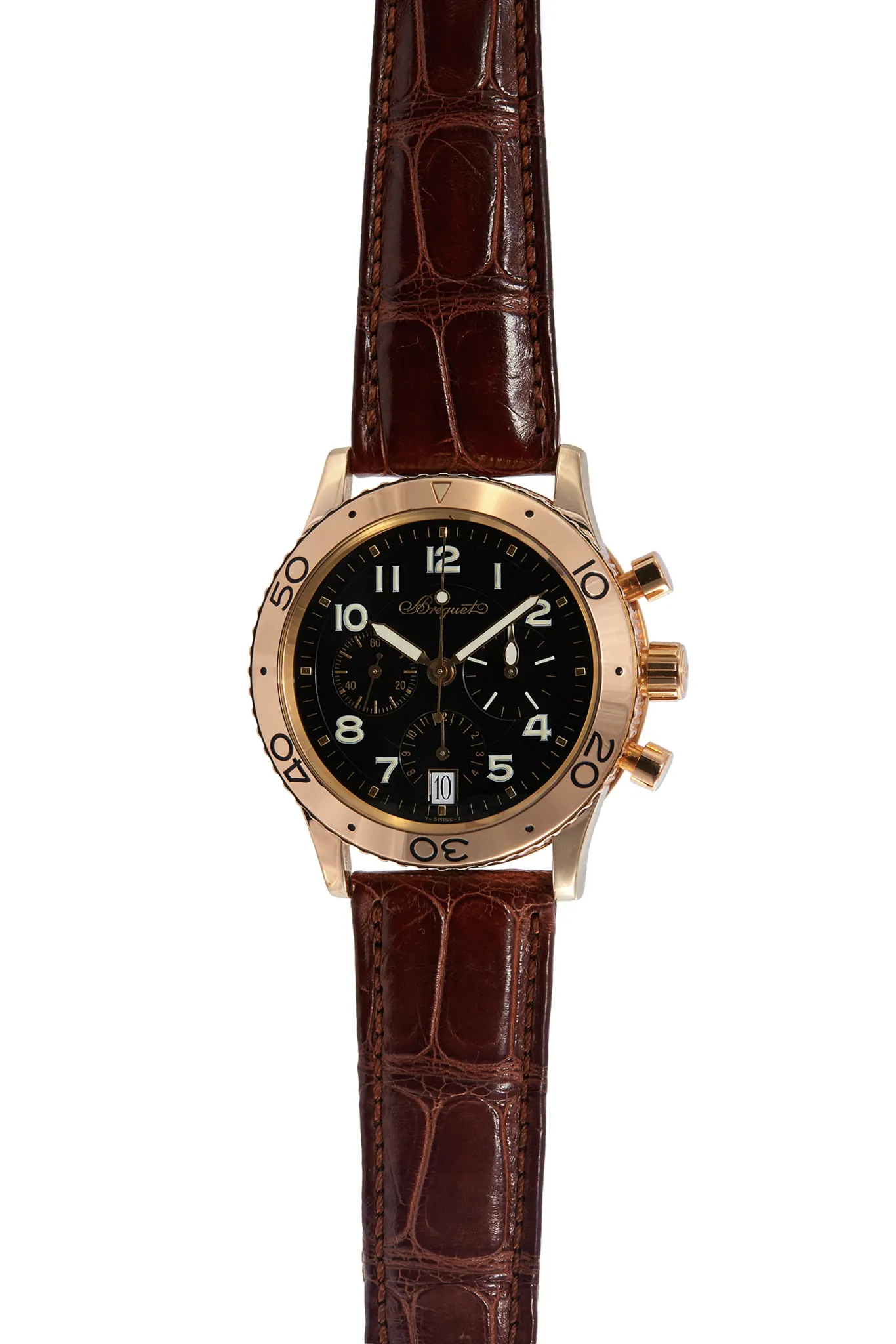 Breguet Type XX Transatlantique 3820 39.5mm Rose gold Black