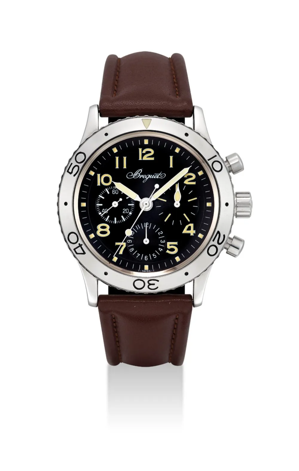 Breguet Type XX Aéronavale 3800 39mm Stainless steel Black