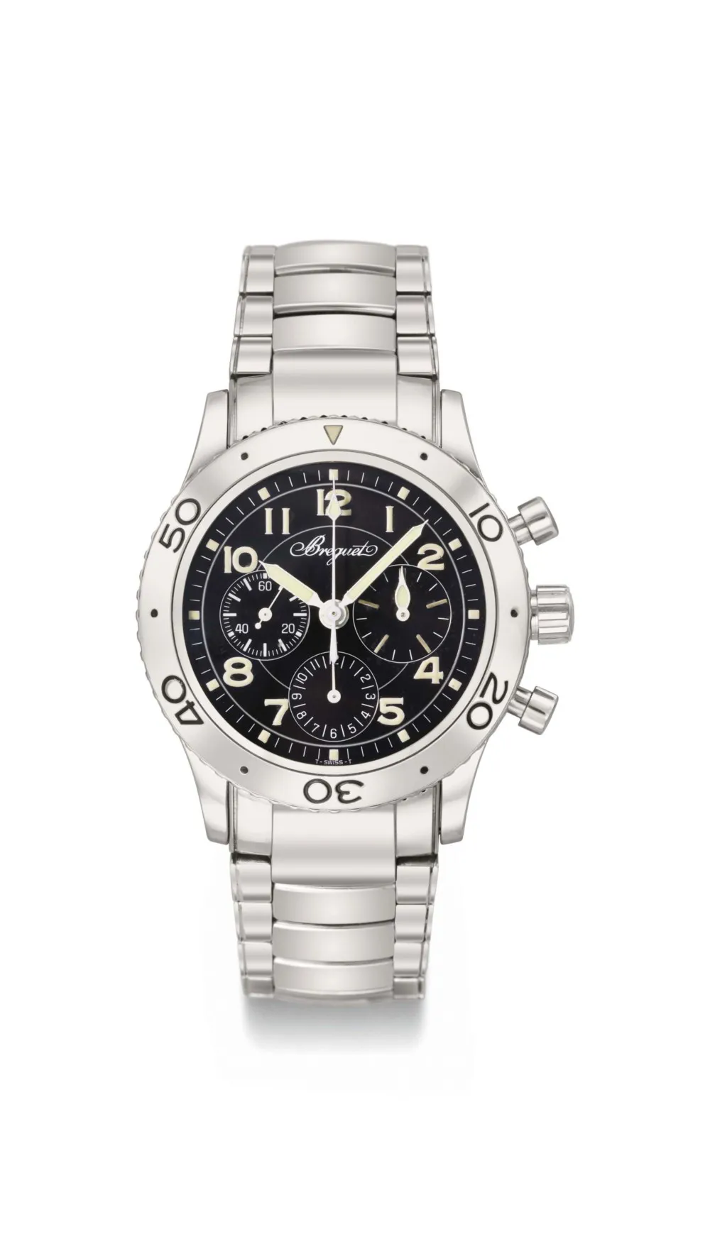 Breguet Type XX Aéronavale 3800 39mm Stainless steel Black