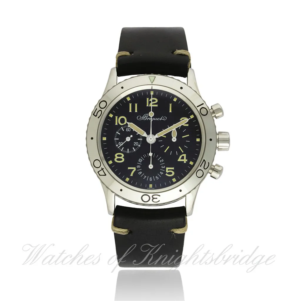 Breguet Type XX Aéronavale 3800 39mm Stainless steel Black