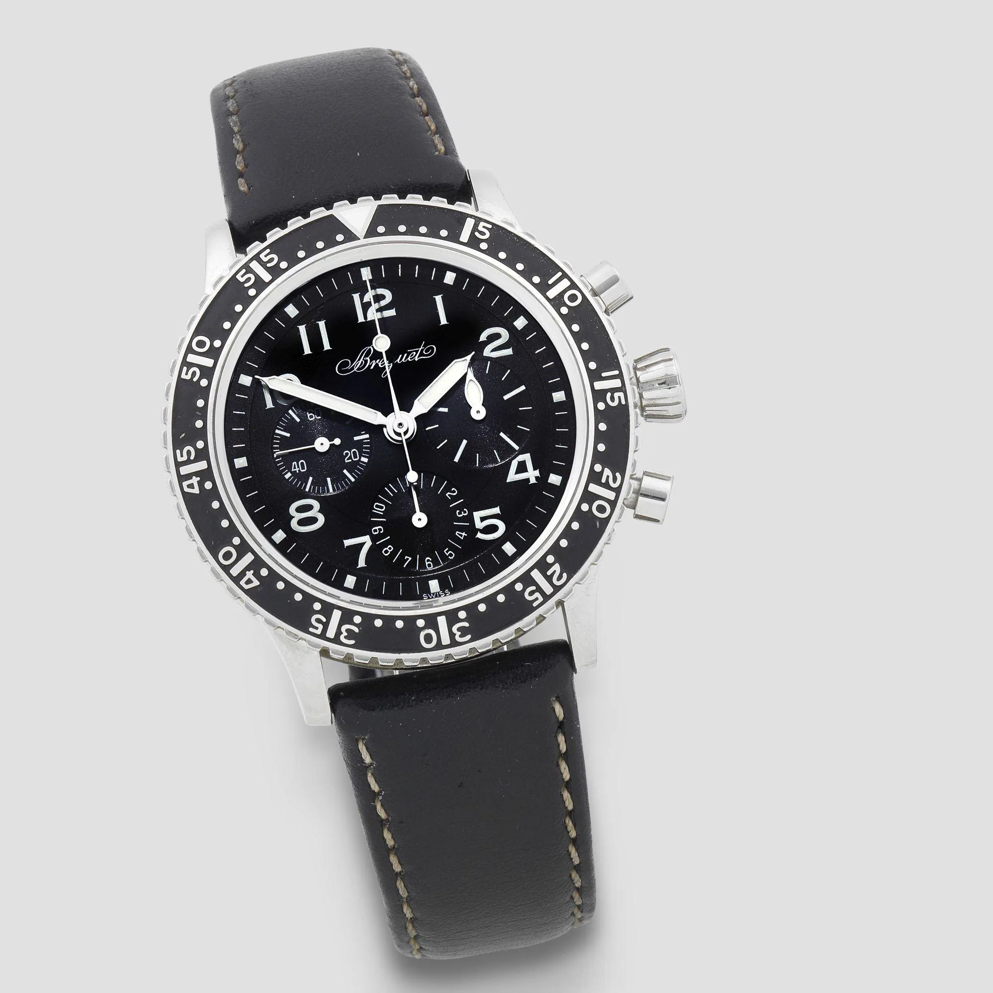 Breguet Type XX Aéronavale 3803 41mm Stainless steel Black