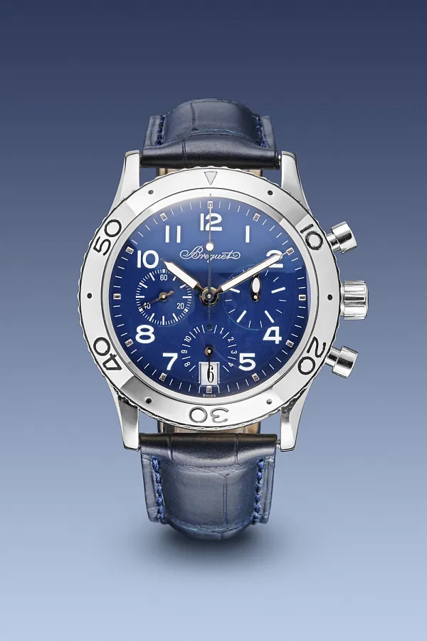 Breguet Type XX Transatlantique 3820 39.5mm White gold Dark Blue