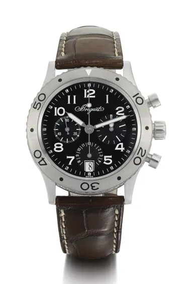 Breguet Type XX Transatlantique 3820 39mm Stainless steel Black