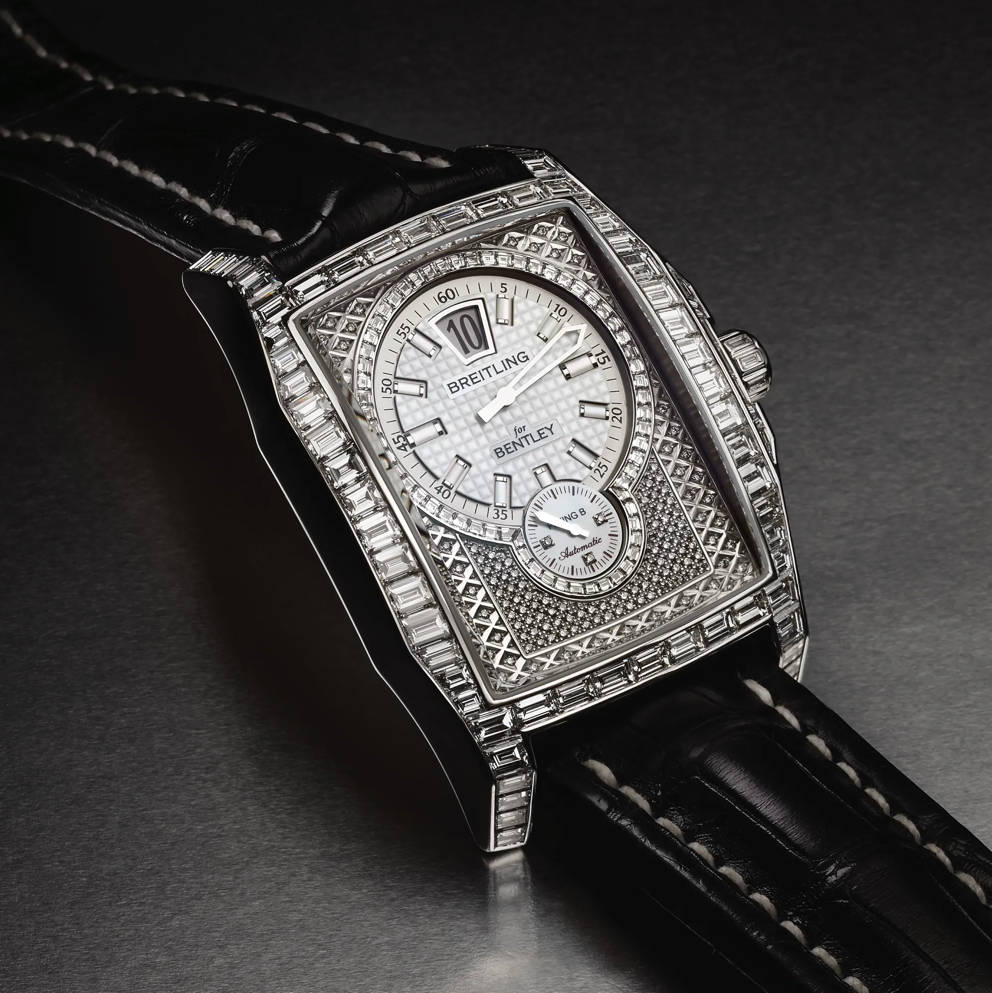 Breitling Bentley J28362 41mm Diamond Silver