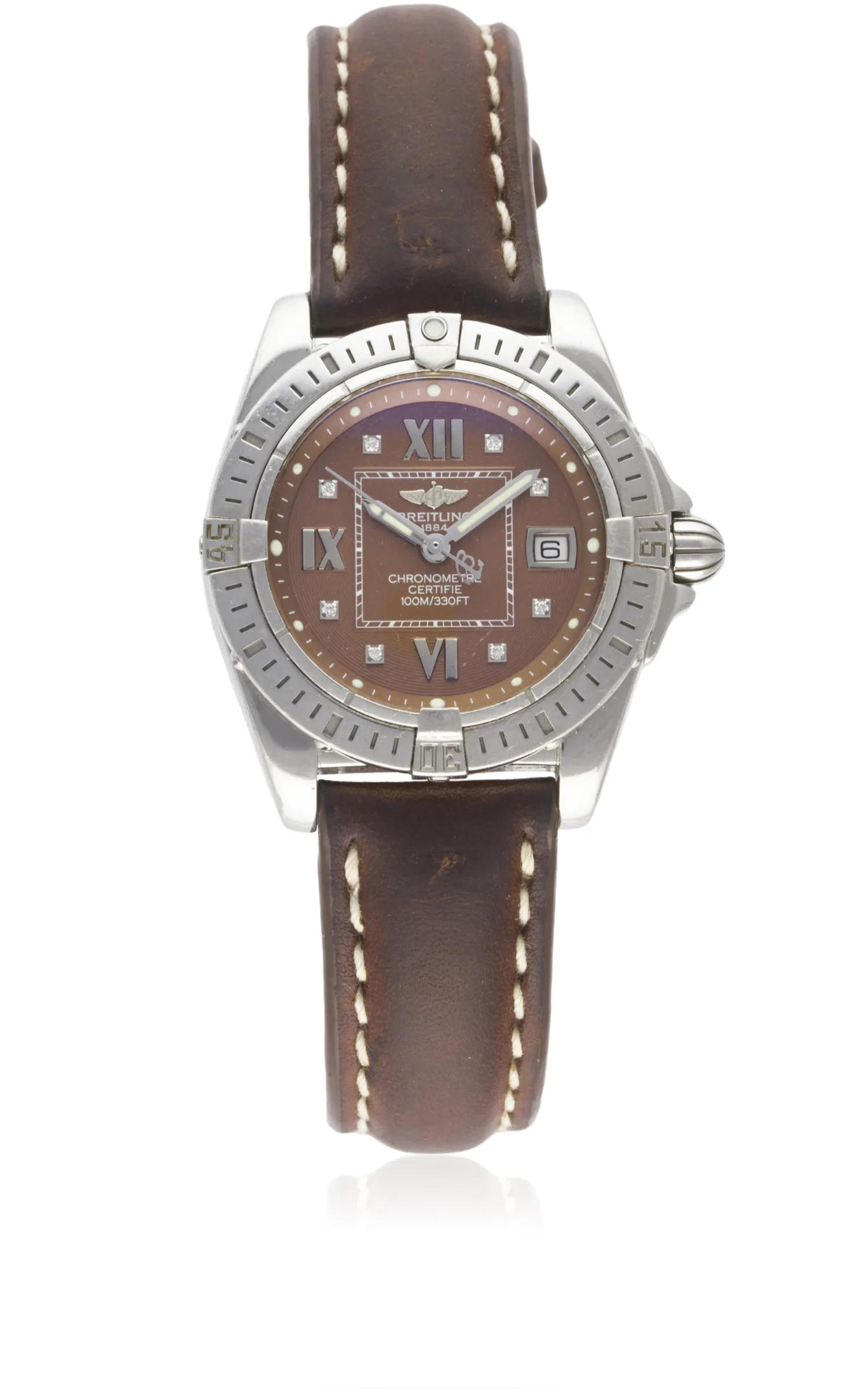 Breitling Galactic A71356 32mm Stainless steel Brown