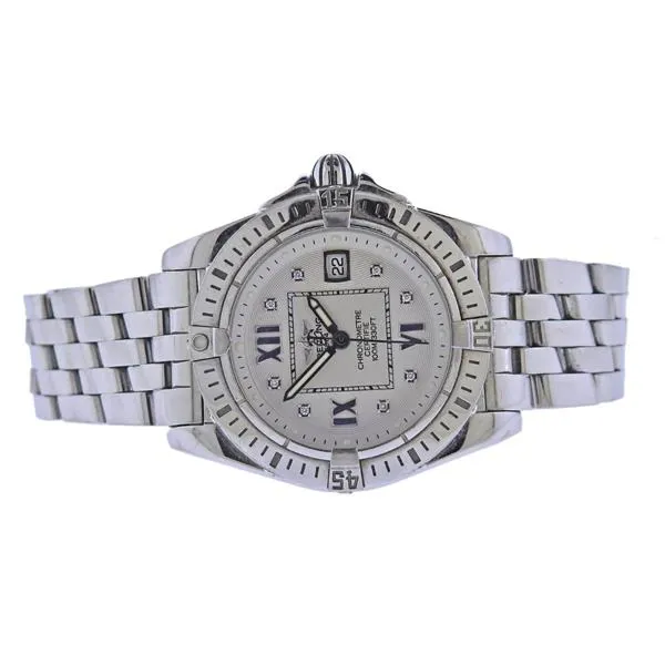 Breitling Galactic A71356 30mm Stainless steel Silvered with diamond
