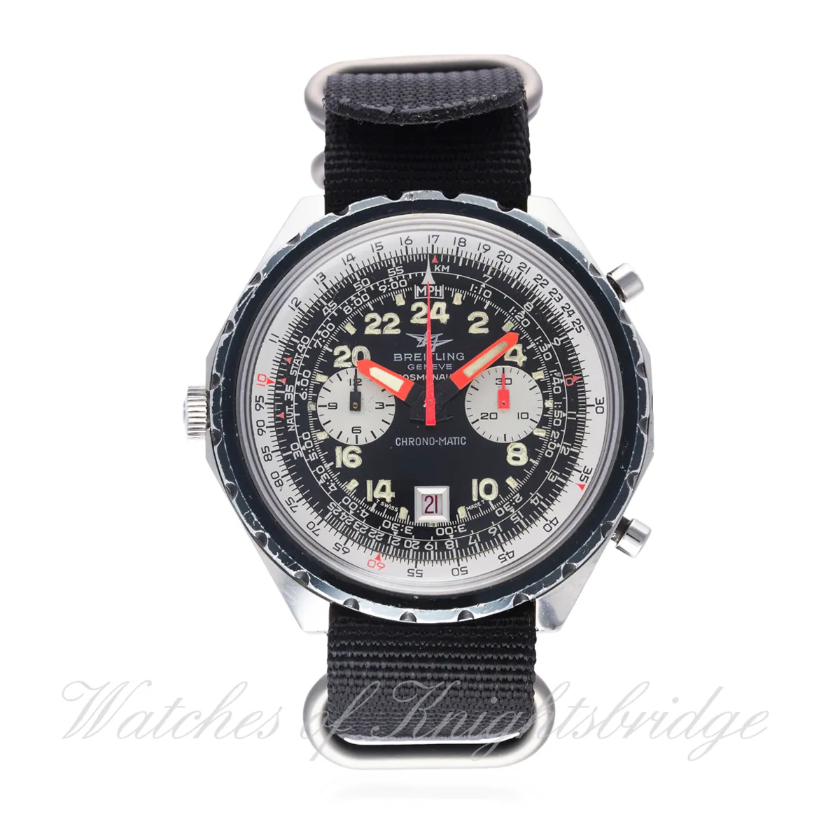 Breitling Cosmonaute Chrono-Matic 1809 48mm Stainless steel Black