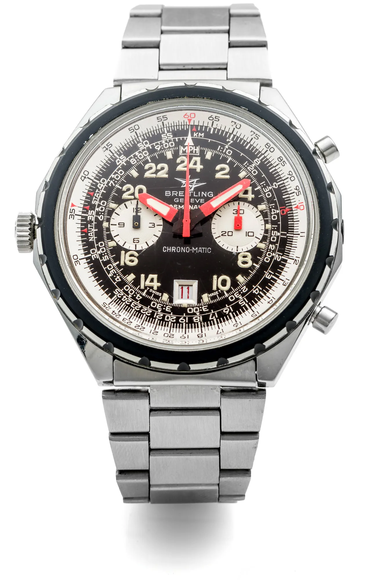 Breitling Cosmonaute Chrono-Matic 1809 49mm Stainless steel Black