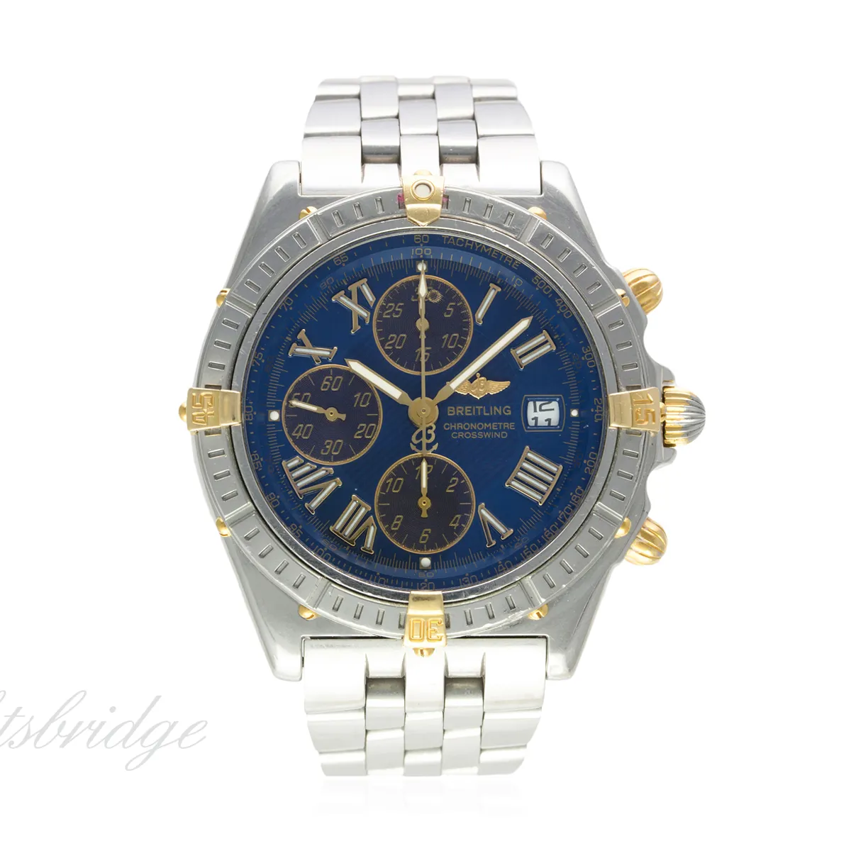 Breitling Crosswind B13355 42mm Yellow gold and Stainless steel Blue