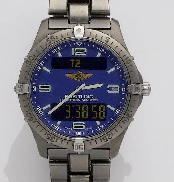 Breitling E65062 40mm Titanium Blue