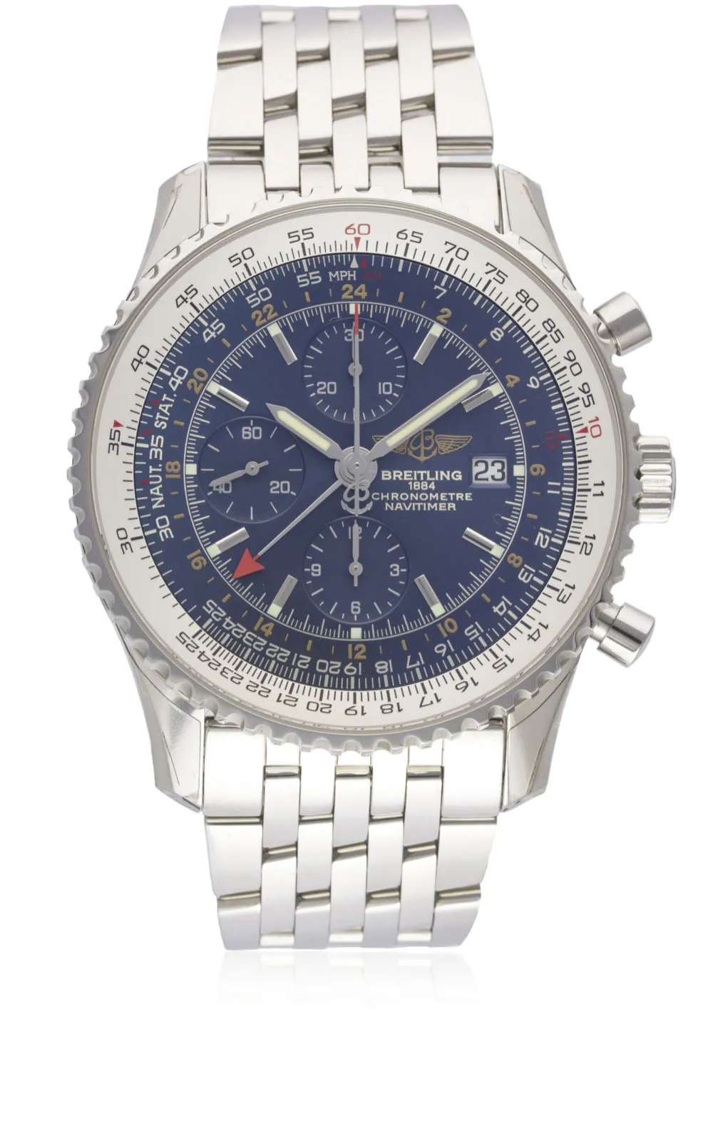 Breitling Navitimer World A24322 46mm Stainless steel Blue