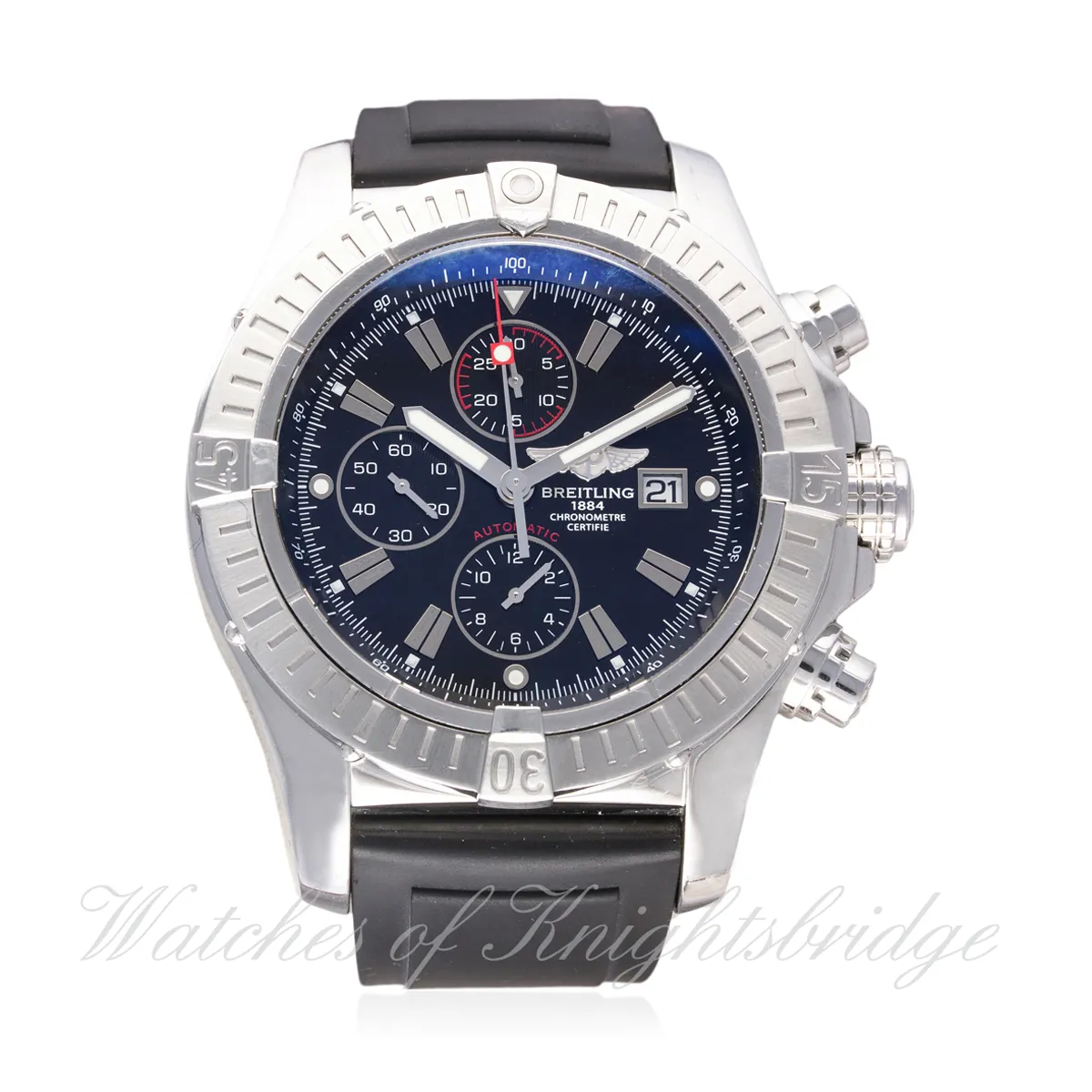 Breitling Super Avenger A13370 48.5mm Stainless steel Black