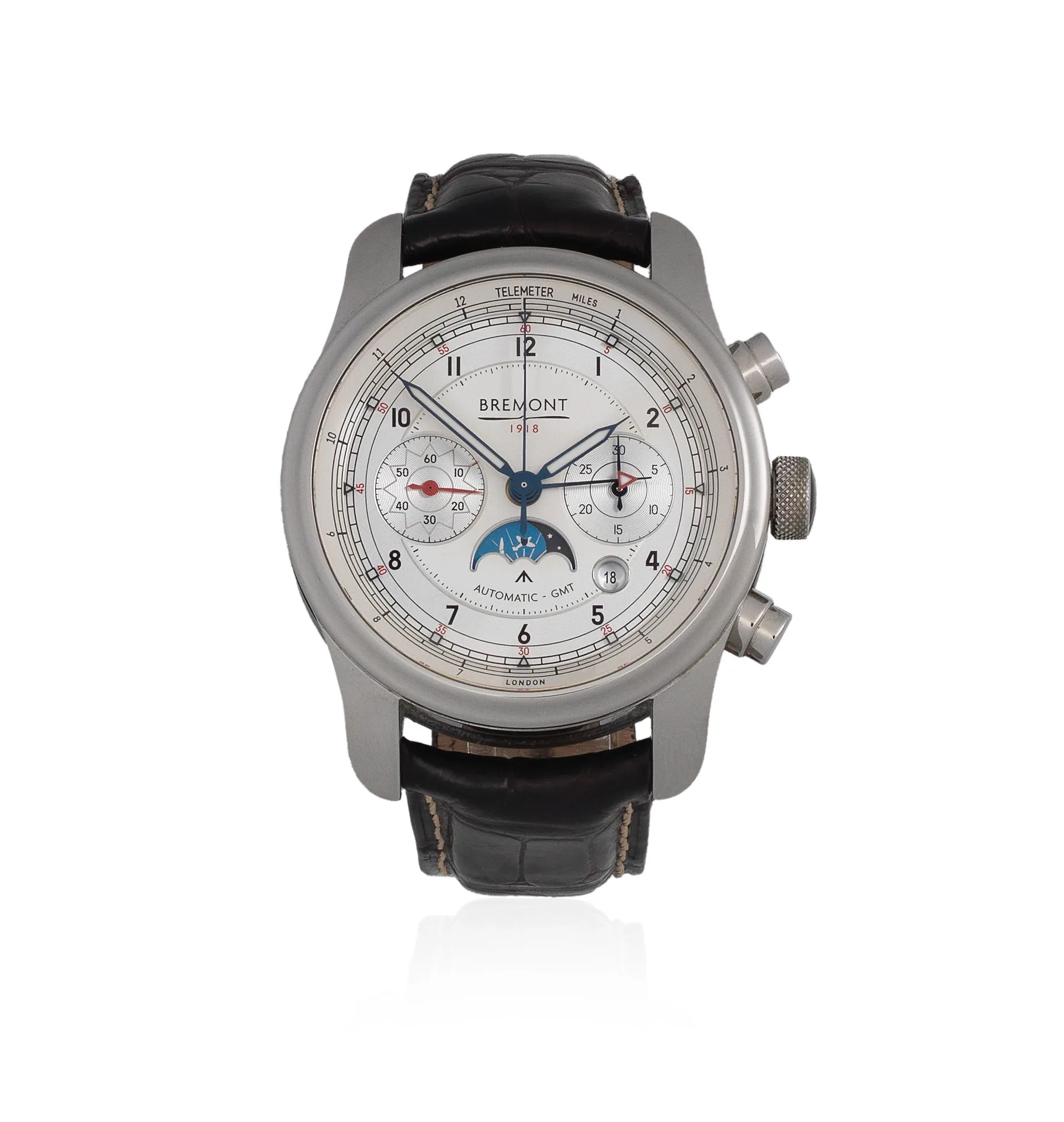 Bremont 1918 GMT 43mm Stainless steel Silver