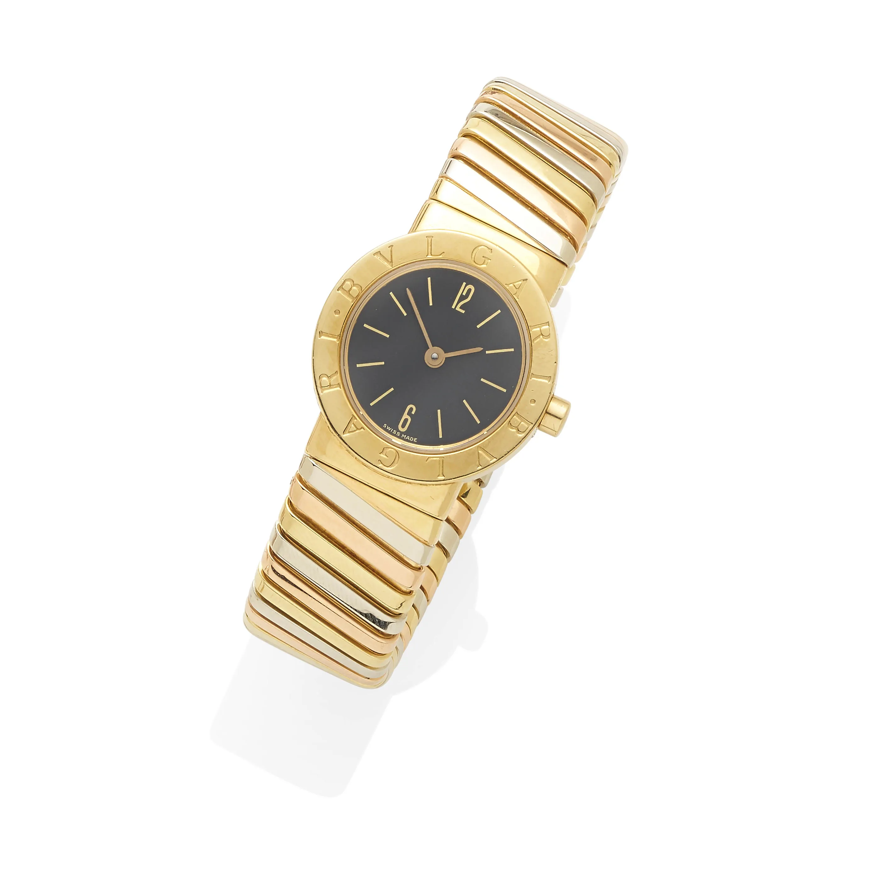 Bulgari Tubogas BB 23 2T 23mm Yellow gold and Stainless steel Black