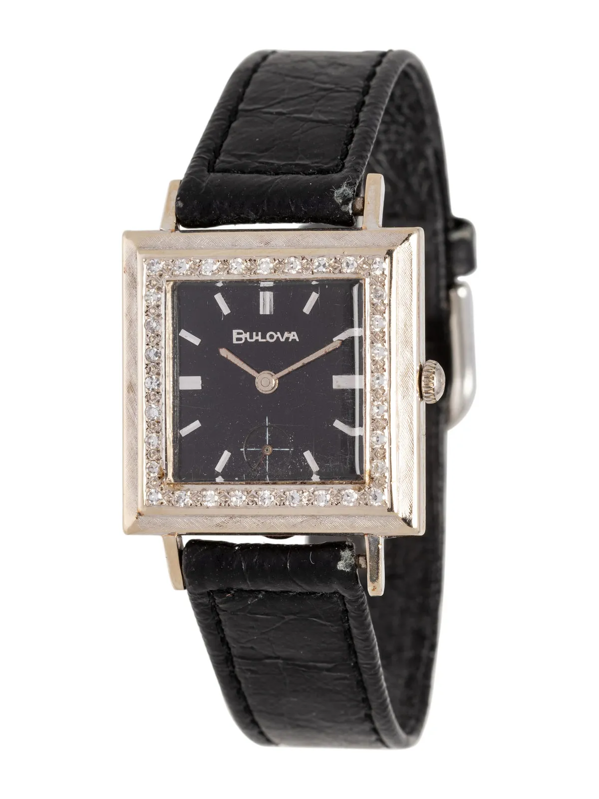 Bulova Diamond 28mm White gold Black