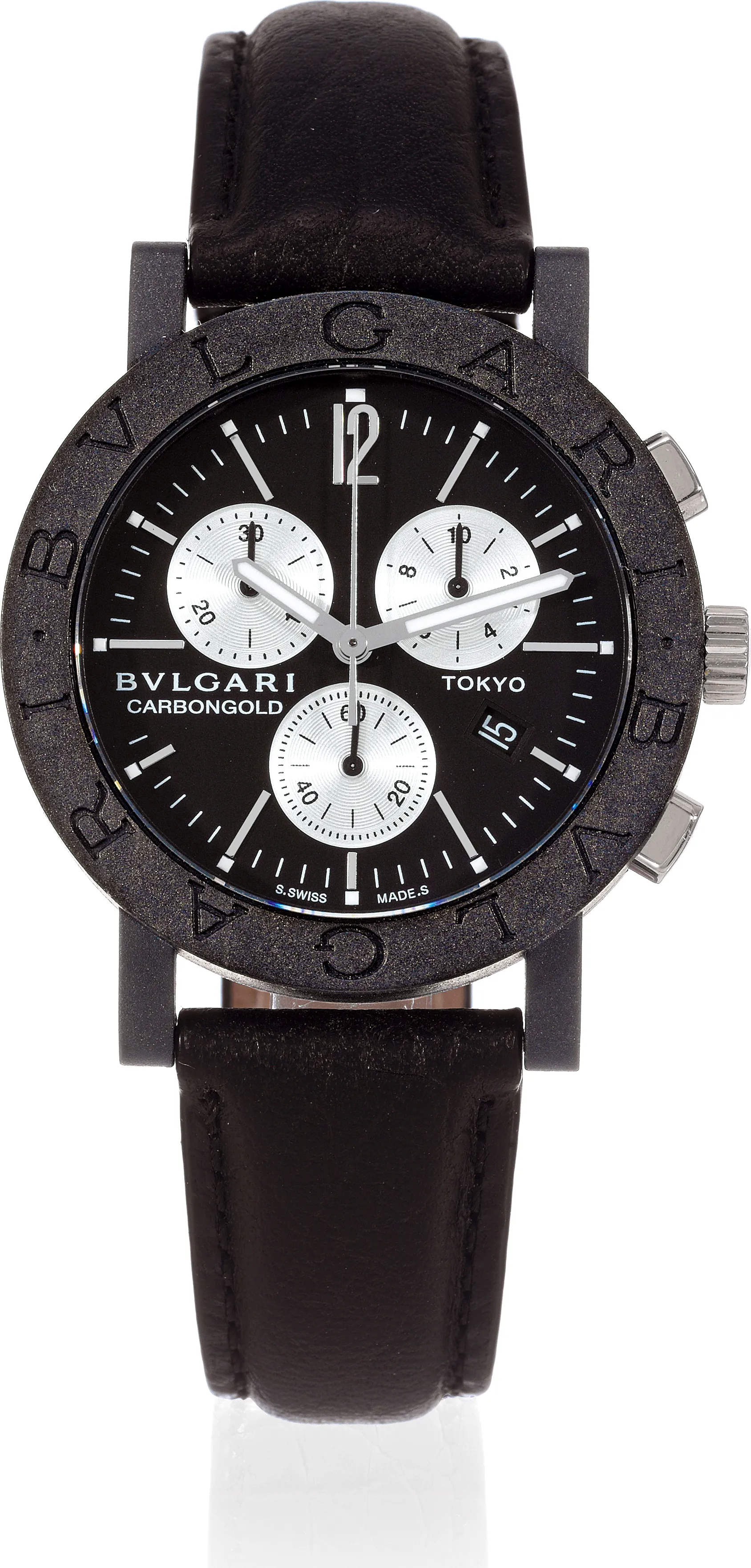 Bulgari BB 38 CL CH 38mm Carbon fiber bi-color black and silver