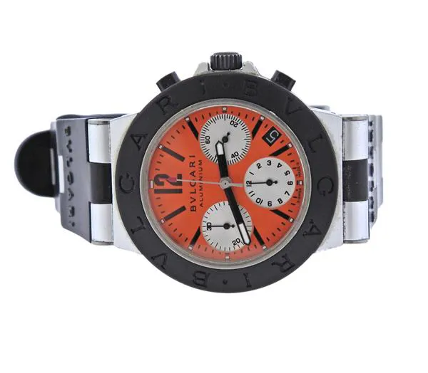 Bulgari Bulgari AC 38 TA 38mm Aluminium and Rubber Orange