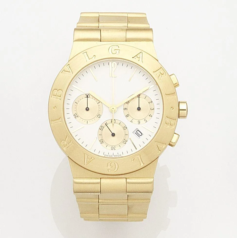 Bulgari Diagono CH 35 G 36mm 18k Gold White