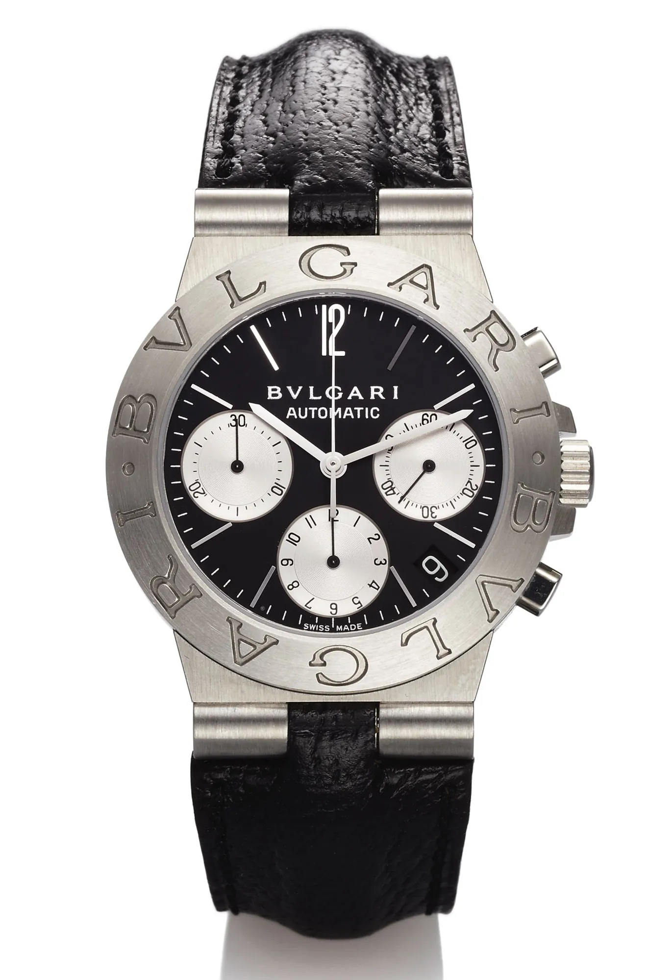 Bulgari Chronograph CH 35 S 36mm Stainless steel Black