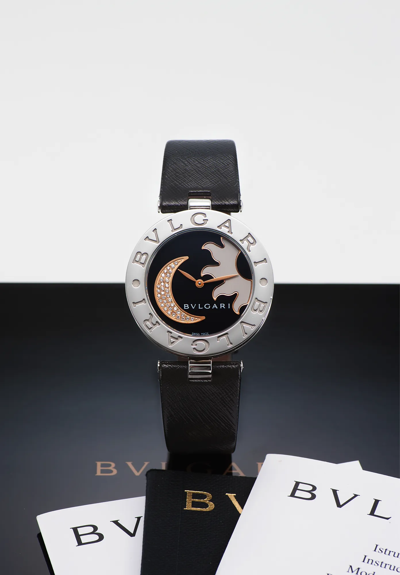 Bulgari BZ35S 35mm Stainless steel Black