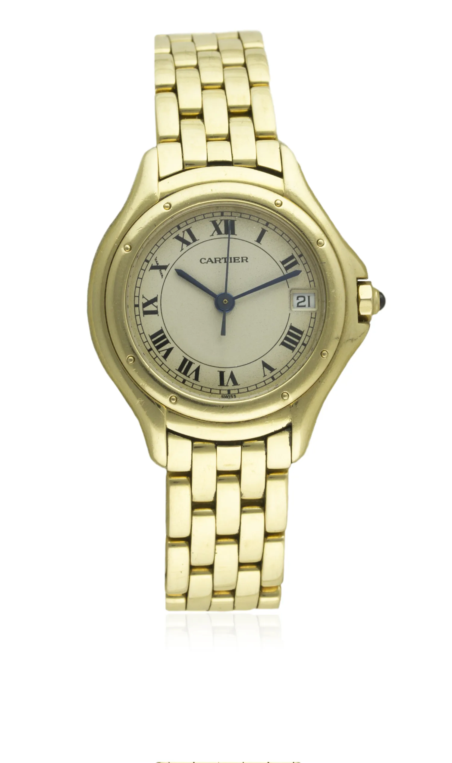 Cartier Cougar 117000 26mm Yellow gold Silver