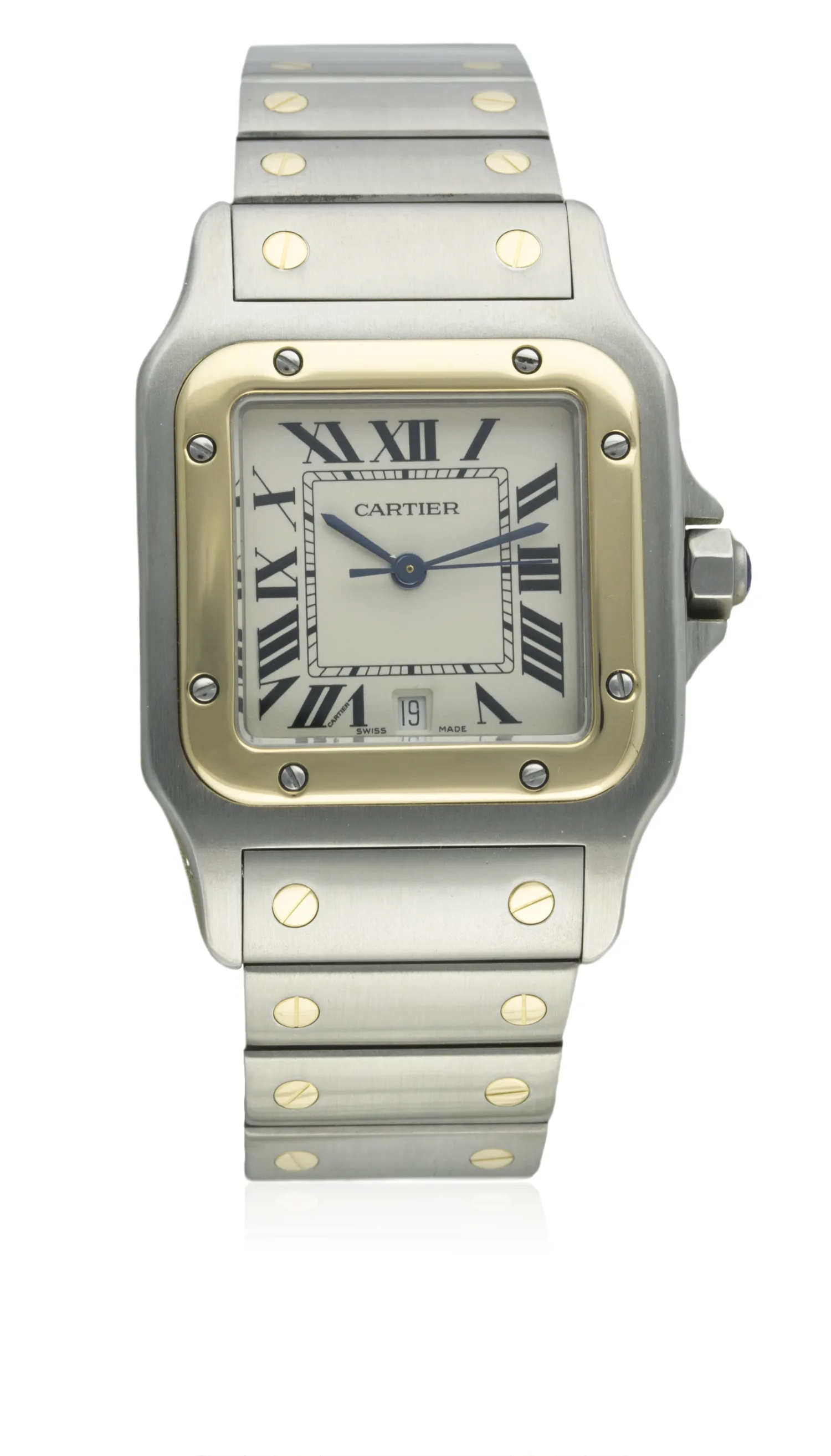 Cartier Santos Galbée 187901 29mm Yellow gold and Stainless steel Silver