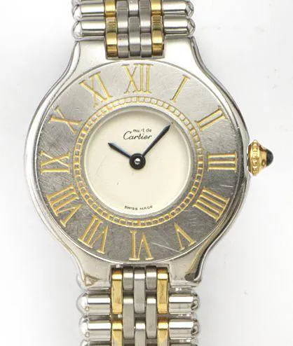 Cartier Must de Cartier 27mm Yellow gold and stainless steel White