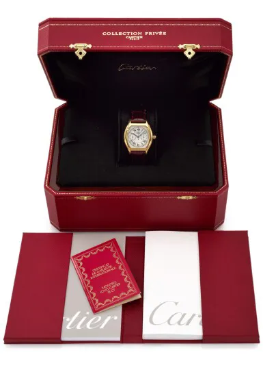 Cartier Tortue 2356 35mm Yellow gold Silver