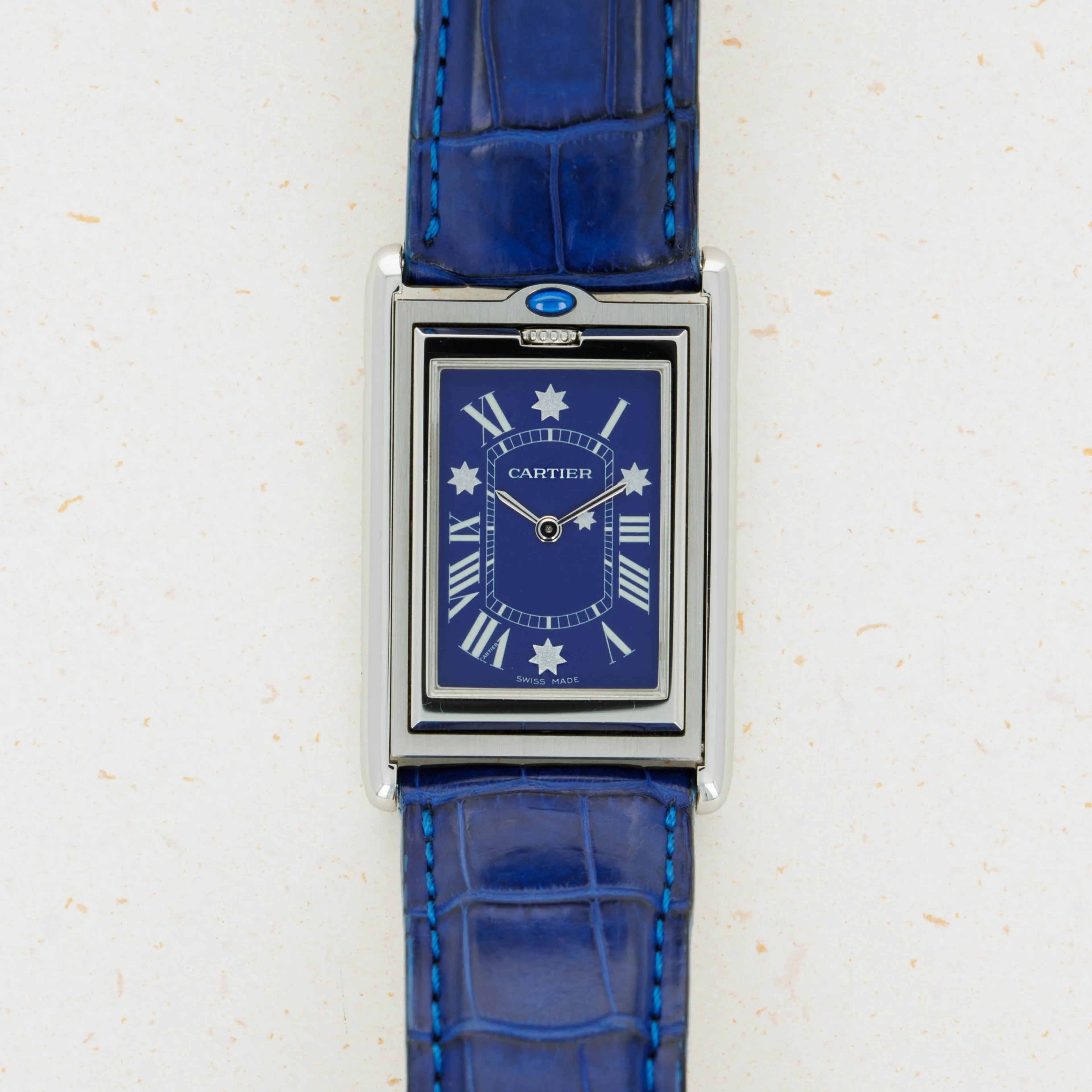 Cartier Basculante Le Australia 2390 25mm Stainless steel Blue