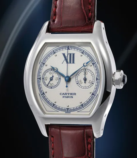 Cartier Tortue Monopoussoir CPCP 2396 34mm White gold