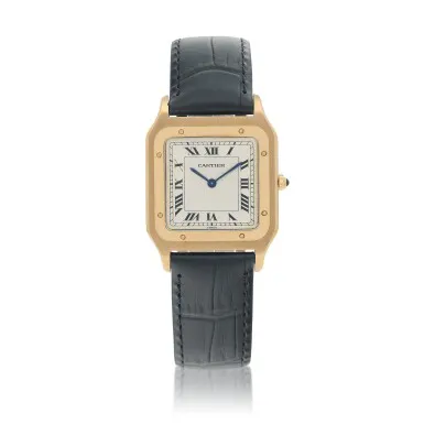 Cartier Santos 8210 27mm Yellow gold Silver